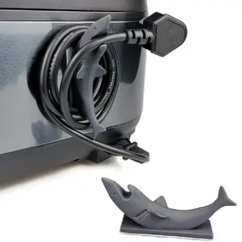  Cable Management Cord Rack Tpr Shark Style Силикон Фиксированный Прочный Склеивающий Кухня Хранение Провод Органайзер Зажим Держатель Шнур Обертка
