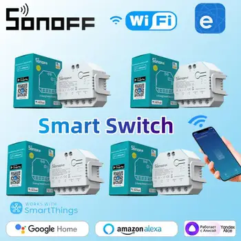 SONOFF DUAL R3 Lite Двойной релейный модуль DIY MINI Smart Switch 2-way Control Timing работает с EWeLink Alexa Google Smart Home