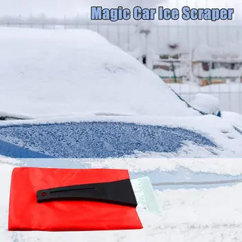 Новый волшебный автомобильный скребок для льда Лопата для льда и снега с плюшевыми теплыми перчатками Зимний скребок для льда Инструменты для удаления снега, сохраняющие тепло