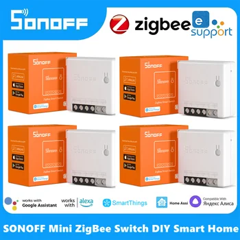 1-10 шт. SONOFF ZBMINI Zigbee Модуль интеллектуального выключателя света Переключатель двустороннего управления Умный дом работает со Smartthing Alexa Google Home