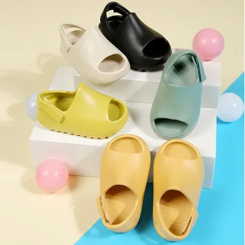 EVA Детские тапочки Летние детские сандалии с толстой подошвой Противоскользящие сандалии Средняя и большая детская пляжная обувь
