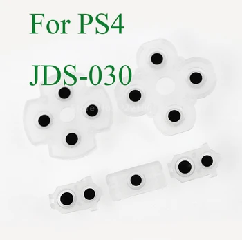 5sets Мягкая силиконовая проводящая резиновая клейкая панель для кнопок для контроллера PlayStation 4 PS4 JDS030 JDM030