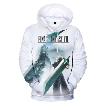 2023 Новая аниме-игра Толстовки с капюшоном Final Fantasy VII Косплей 3D-печатная толстовка с капюшоном Хип-хоп пуловер Спорт Повседневные толстовки