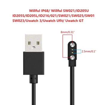 Кабель для зарядки умных часов USB 2Pin для Willful IP68 / Willful New Dropship 0