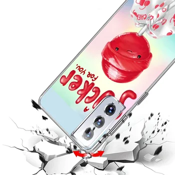 Симпатичный мультяшный постер еды Чехол для телефона для Samsung Galaxy S20 FE S10 Plus S21 S22 S23 Ultra S10E S9 S8 S7 Edge Fundas Cover Coque 2