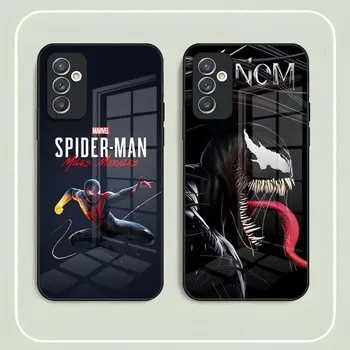 Spider -Man Venom Чехол для телефона из закаленного стекла для Samsung A52 A22 A21 A71 A20 A31 A12 A51 A40 A10 A32 A72 A30 Задняя крышка