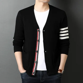 2023 Новый зимний модный тренд Трикотажный мужской кардиган Свитер Мужская корейская версия Повседневная универсальная одежда Мужская одежда