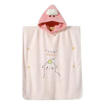 Мультяшное банное полотенце с капюшоном, пончо для детей, мягкое детское полотенце, впитывающее одеяло для малышей, халатное полотенце, одеяло с капюшоном, новорожденный