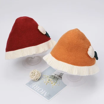 Однотонная детская шапочка Вязаная шапочка с атласной подкладкой для более теплого комфорта Регулируемый размер Детские аксессуары для новорожденных