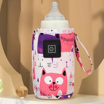 USB Подогреватель молочной воды Дорожная коляска Изолированная сумка Портативный подогреватель для бутылочек для кормления ребенка для младенцев на открытом воздухе зимой 2