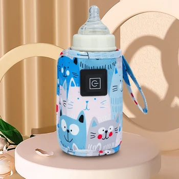 USB Подогреватель молочной воды Дорожная коляска Изолированная сумка Портативный подогреватель для бутылочек для кормления ребенка для младенцев на открытом воздухе зимой 4