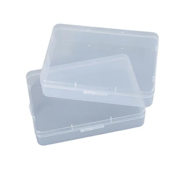Канцелярские наклейки Пластиковая квадратная коробка для хранения Художественный чехол для инструментов Пыленепроницаемый прочный чехол для хранения ювелирных изделий Контейнер Настольный органайзер 3