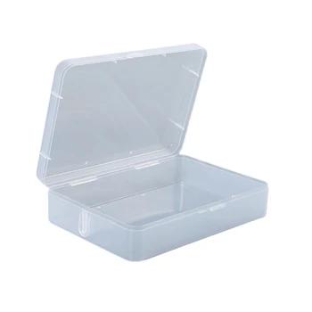 Канцелярские наклейки Пластиковая квадратная коробка для хранения Художественный чехол для инструментов Пыленепроницаемый прочный чехол для хранения ювелирных изделий Контейнер Настольный органайзер 4