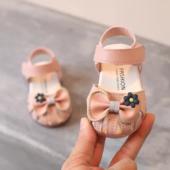 Summer Todler Girl Обувь Мода Sweet Bow Baby Girl Сандалии Infant Kids Princess Shoes SXJ049