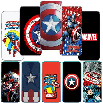 Marvel Captain America Shield Чехол для телефона Motorola Moto G13 G14 G53 G54 G62 G72 G82 G84 E13 E20 G42 G32 G23 G22 Мягкий чехол 0