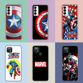 Marvel Captain America Shield Чехол для телефона Motorola Moto G13 G14 G53 G54 G62 G72 G82 G84 E13 E20 G42 G32 G23 G22 Мягкий чехол 1