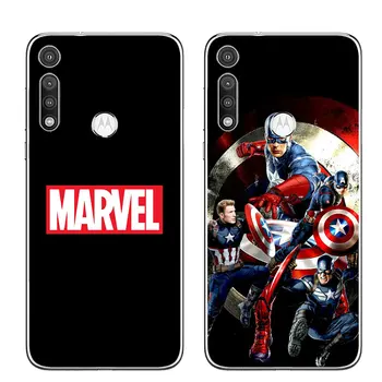 Marvel Captain America Shield Чехол для телефона Motorola Moto G13 G14 G53 G54 G62 G72 G82 G84 E13 E20 G42 G32 G23 G22 Мягкий чехол 4