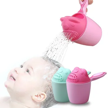 Милый мультфильм Детские шапочки для ванны Чашка шампуня для малышей Детский банальный желонок Детские ложки для душа Детская чашка для мытья волос Детский инструмент для ванны