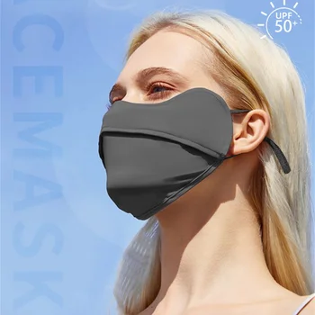Ледяная шелковая маска Простая модная на открытом воздухе Спорт Защита уголка глаза Защита от ультрафиолета Аксессуары для велоспорта Маска для защиты от ультрафиолета 5