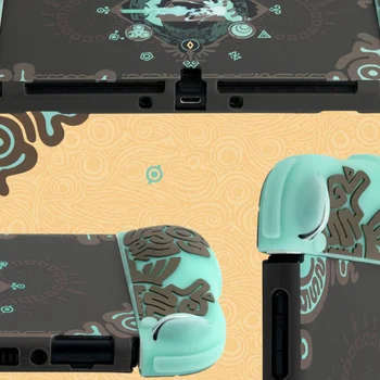  Светящийся жесткий чехол Crystal Shell Protector Skin для Nintendo Switch / NS Oled Joy-Con Контроллер TPU Мягкая ручная ручка Полная крышка 3