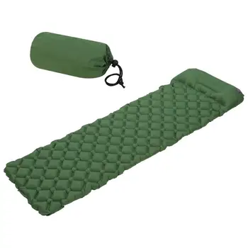 Надувная подушка Портативный надувной матрас Быстро заполняющийся дорожный коврик Сверхлегкая воздушная подушка для кемпинга 0