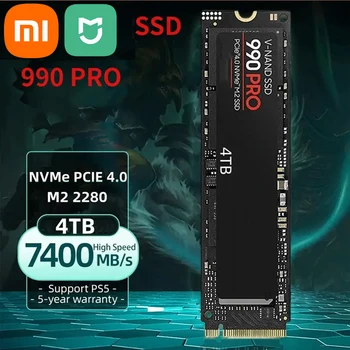XiaomiMijia 990 PRO SSD Твердотельный накопитель 4 ТБ 2 ТБ M.2 2280 SSD PCIe4.0 NVMe Игровой внутренний жесткий диск 7450 МБ / с для ноутбука PS5