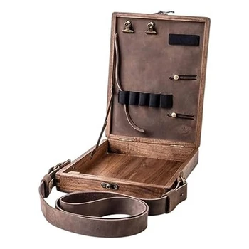 2 шт. Writers Messenger Wood Box, деревянный многофункциональный ящик для хранения инструментов художника и кистей, для рисования на открытом воздухе Простота в использовании 3