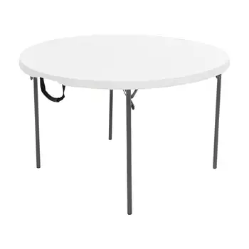  Пожизненный 48-дюймовый круглый складной стол, Indoor/Outdoor Essential, белый гранит (280064)