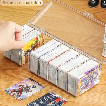  Прозрачная коробка для колоды коллекционных карт Контейнер большой емкости Органайзер для карт Хранение Коллекционные футляры для игровых карт