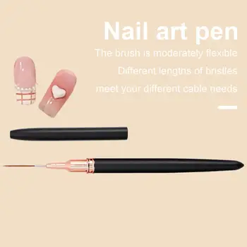Кисть для дизайна ногтей Стильные прочные ручки для дизайна ногтей для изысканного дизайна тонких линий Улучшите нейл-арт с помощью долговечной прецизионной проволоки