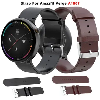 Кожаный ремешок для часов Huami Amazfit 2 A1807 Смарт-браслет Correa для Xiaomi Amazfit2 A-1807 Браслет Ремень Часы