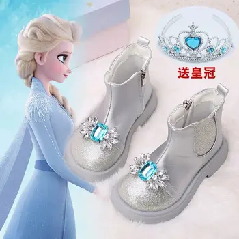Diseny мультфильм дети замороженные резиновые сапоги студенческие резиновые сапоги детская модная обувь нескользящая обувь