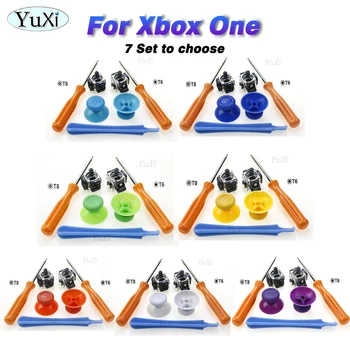 YuXi 2 шт. Для XBox One Оригинальный контроллер 3D Аналоговый джойстик Сенсорный модуль Потенциометры Красочные ThumbSticks Cap Set