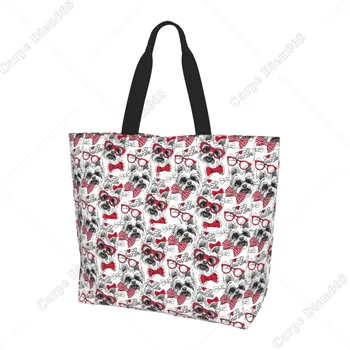 йорк собака милые животные женщины сумка для покупок большая сумка через плечо повседневная многоразовая сумка для женщин покупки продуктовая работа