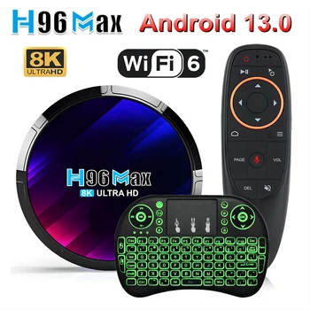 Android TV Box H96 MAX RK3528 Rockchip 3528 Четырехъядерный 8K Медиаплеер Wi-Fi 6 BT5.0 4 ГБ 32 ГБ 64 ГБ 128 ГБ Google Voice