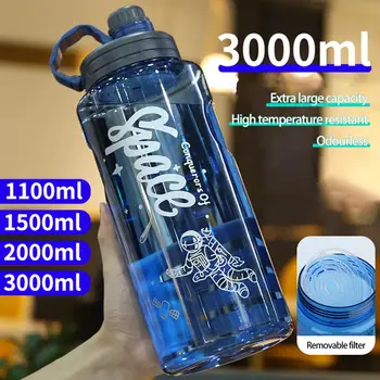 1100 / 1500 / 2000 / 3000 мл Бутылка для воды Высокая емкость Термостойкая бутылка для воды Спортивная бутылка для воды на открытом воздухе