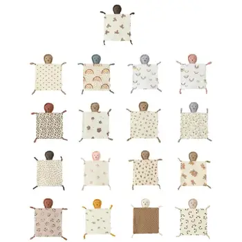 Детское защитное одеяло Успокаивающее полотенце Новорожденный Слюнявчики Лев Погремушка Полотенце для прорезывания зубов Мягкий носовой платок для младенца