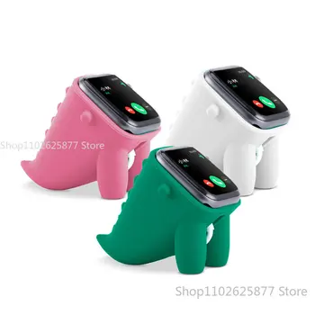 Dinosaur Tail Портативное беспроводное зарядное устройство Силиконовая зарядная база для Apple Watch Series 7/6/5/4/3/2 Аксессуары для кабельного базового кронштейна 0