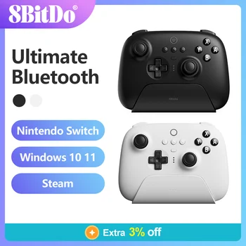 8BitDo Ultimate Беспроводной игровой контроллер Bluetooth Геймпад для NS Nintendo Switch и ПК, Windows 10, 11, Steam Deck