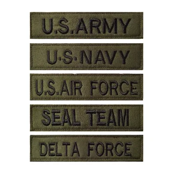Army 101 Нагрудная полоса SEAL Delta вышитый значок с нашивкой на липучке Полоса Военная повязка военная нашивка Значки на рюкзаке