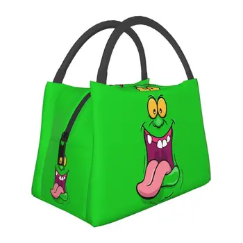 Custom Ghostbusters Slimer Lunch Bags Мужчины Женщины Теплый Кулер Изолированный Ланч Бокс Для Пикника Кемпинг Работа Путешествия