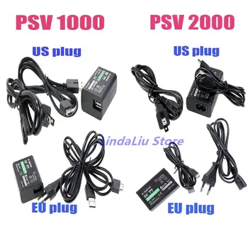  Адаптер переменного тока Зарядное устройство Блок питания ЕС / США Штекер с USB-кабелем для зарядки для Sony PSVITA PS Vita PSV 1000 PSV 2000 0