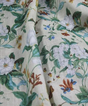 Высококачественная ткань рами Красивый принт tissu Платья высокого класса одежда пэчворк