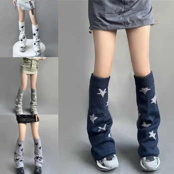 Расклешенные гетры для женщин и девочек Японский стиль Lolitas Ножные чехлы Готический Harajuku Накидка на ноги Средние носки