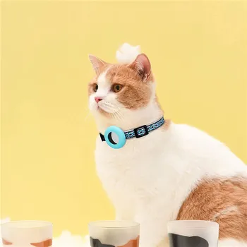Новый Airtag Collar Регулируемый ошейник для домашних животных для кошки Щенок Ожерелье для домашних животных с держателем Airtags Аксессуары для собак и кошек с колокольчиком 2