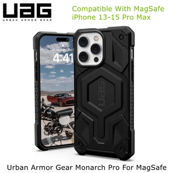 Urban Armor Gear UAG Monarch Pro Для Apple Чехол для беспроводной зарядки MagSafe для iPhone 13 14 Plus 15 Pro Max Кожаный защитный чехол