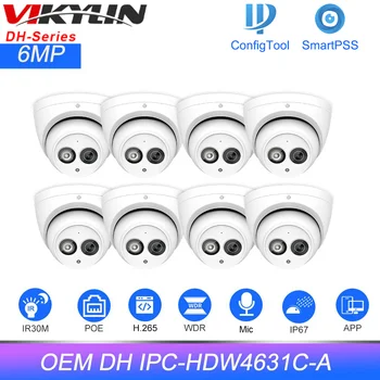 Vikylin Dahua OEM 6-мегапиксельная IP-камера IPC-HDW4631C-A ночного видения IR30M PoE Встроенный микрофон WDR CCTV Сетевая камера видеонаблюдения