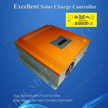 75a 120 В солнечный контроллер, ШИМ контроллер заряда солнечной батареи