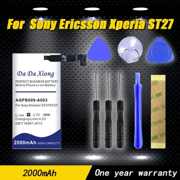 Высококачественный литий-ионный аккумулятор 2000 мАч AGPB009-A003 для Sony Ericsson Xperia ST27 ST27i ST27a Bateria