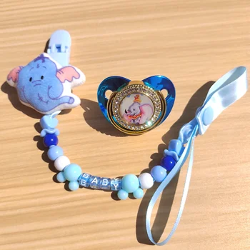 [Персонализированный зажим для пустышки] Disney Pin Высококачественный детский игровой рот для новорожденных PBA Бесплатный силиконовый манекен с держателем для бусин Someon